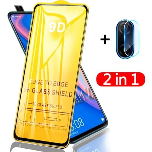 2 in 1 protective Glass For huawei p smart Z tempered Glass on hauwey p smartZ psmart Z STK-LX1 camera lens protector Glass Film