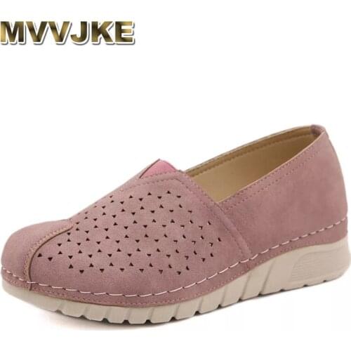 MVVJKE new Spring Women Flats Shoes Women platform Shoes Woman Cutout Loafers Slip On Ballet Flats Ballerines Flats sneakers