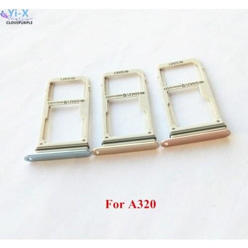 1PCS Dual/Single SIM Card Tray Holder Slot Adapter For Samsung Galaxy A3 2017 A320 Replacement Parts