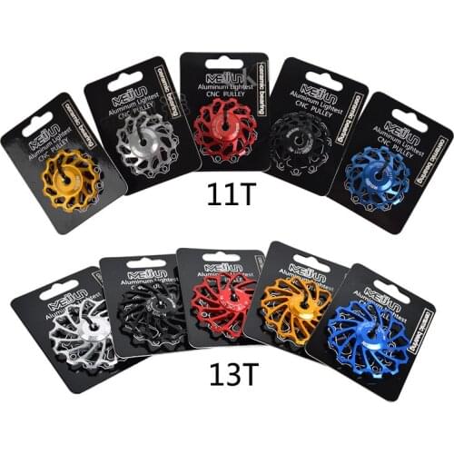 2pcs MEIJUN Bicycle Ceramic Rear Derailleur Jockey Wheels 11T 13T MTB Road Bike Jockey Wheel Pulley Bearing CNC