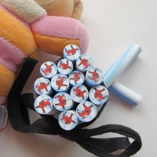 2pcs N-22 10mm Cute Big Christmas Cane Fancy Nail Art Polymer Clay Cane Nail Art Decoration