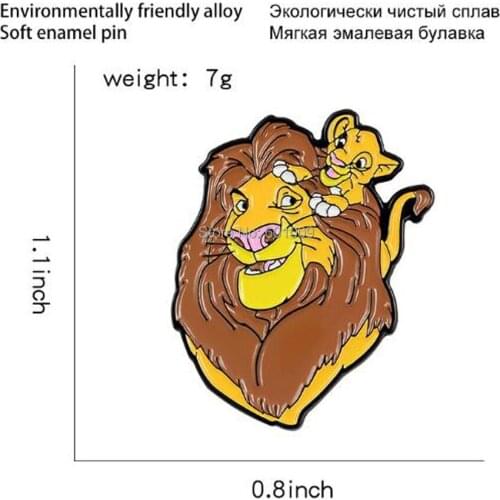 20/Lot Lion Brooch Figures Pin For Lapel Action Figure Toy