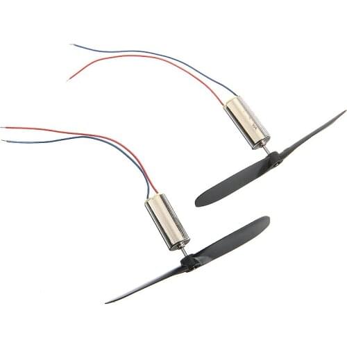 5 Pair 614 Coreless Motors DC 3.7V 0.1A 6*14mm Micro Large Torque DIY Helicopter Coreless Motor K151 With Propeller