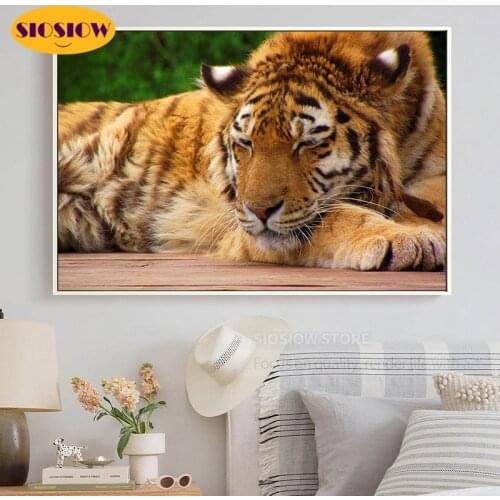 5d Diamond Painting Tiger Crystal Full Set Round Square 3d Picture Mosaic Paintings Embroidery Icons Cross Stitch Kit Decor Room