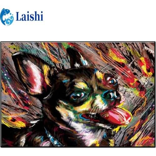 Diamond Embroidery Abstract doodle cute puppy Cross Stitch Diamond Painting Chihuahua Mosaic Sale Rhinestones Art Handwork Gift