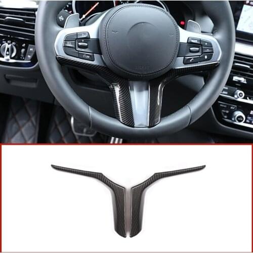 Car Styling Steering Wheel Decoration Cover Frame Trim For BMW X3 X4 G01 G02 5 Series G30 G38 6 Series GT 2018-2021 Accessories