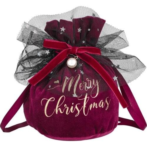 Velvet Gift Bag Warm Winter Christmas Velvet Safe Fruit Gift Bag Christmas Decorations Childrens Candy Bag Gift Bag