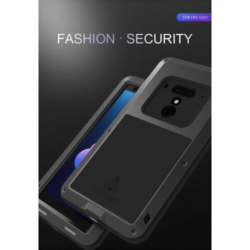 For HTC ONE U12+ HTC A9 Love Mei Case For HTC U12 Plus Anti-knocked Metal Aluminum Rugged With Tempered Gorilla Glass Case Cover