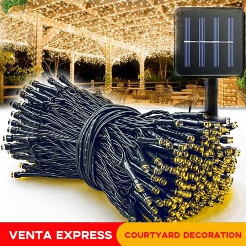 Solar String Christmas Lights Patio Lighting for Outside Yard Gazebo Party Wedding Tents Porch Xmas Garden Backyard Tree Indoor
