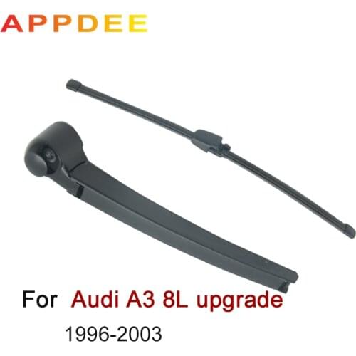 APPDEE Wiper Rear Wiper Blade & Arm Set Kit Fit For Audi A3 8L upgrade conversion 96-03 Windshield Windscreen Rear Window