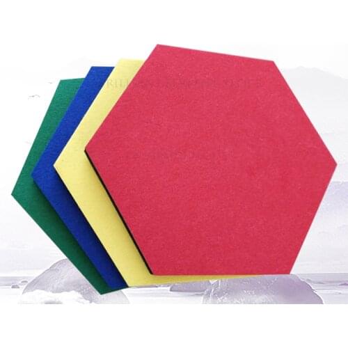 30CM Creative Hexagon Felt Wall Sticker Self-Adhesive Panels Office Billboard Display Board Living Wall Decor Home Supplies