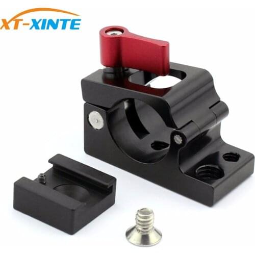 25mm Tube Rod Clamp Holder Mount Adapter for DJI Ronin M Drone MX zhiyun feiyu Parts Monitor Bracket with 1/4 3/8 Screw Hot Shoe