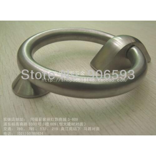 6pcs lot free shipping Classical stainless steel circular door knocker,stainless steel knocker,door pull