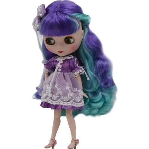 Blyth Doll BJD, Neo Blyth Doll Nude Customized Frosted Face Dolls Can Changed Makeup and Dress DIY, 1/6 Ball Jointed Dolls SO12