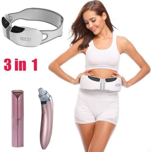 LASTEK Laser Treatment Medical Equipment Loss Weight Slimming Belt + Face Fat Pusher Massager + Blackhead/Acne/Fat/Dirt Removal