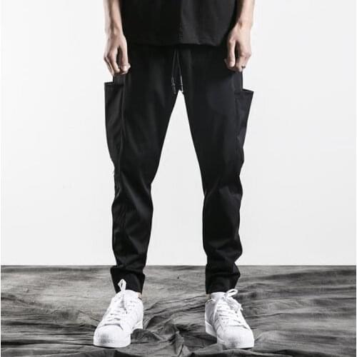 Summer black personality fashion mens casual pants thin harem pant men feet trousers pantalones hombre cargo pantalon homme