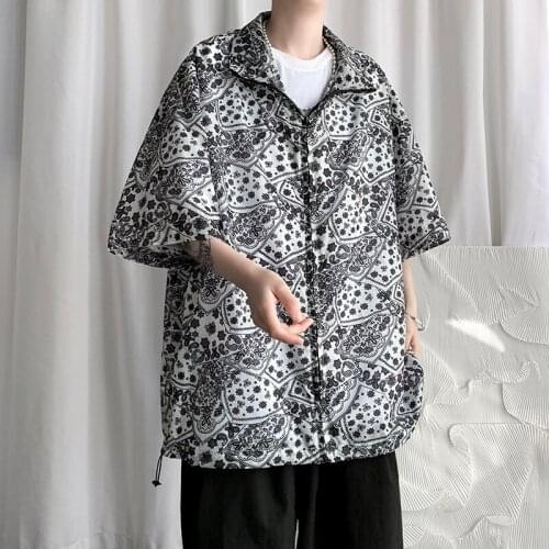 Summer fashion sunscreen clothing men thin short-sleeved jacket full print coat sunscreen top men