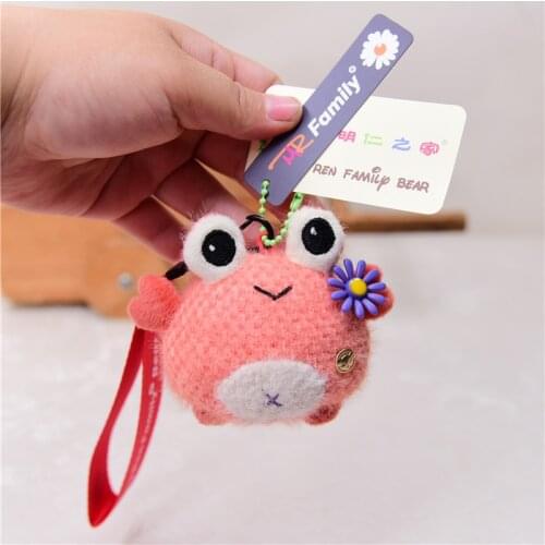 Cute Cartoon Ari Crab Penguin calf soft Popular pendant Exquisite Keychain good quality Soothing doll christmas gift
