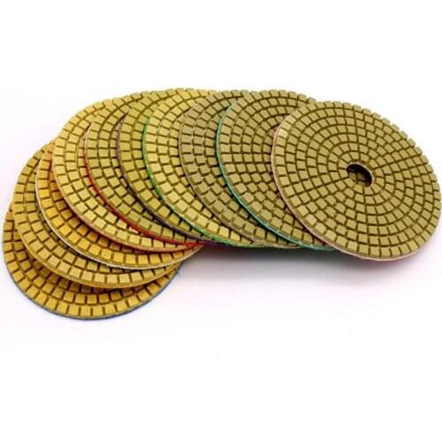 Flexible Diamond Grinding Wheel Polishing Abrasive Pad Kit For Dry Wet Granite Stone Concrete Marble Polishing Wheel Kit TSLM1