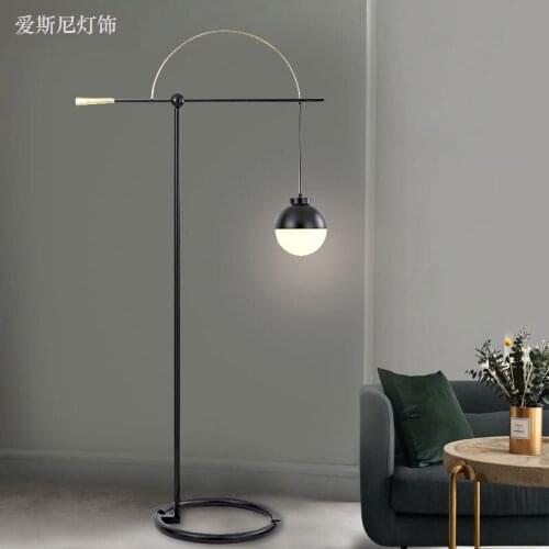 Fishing Floor Lamp Northern Europe Originality Designer A Living Room Sofa Side Model Between Bedside Glass Sphere Floorlamp