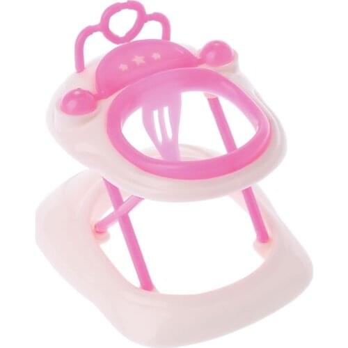 New Pink Plastic Walker for barbie Doll House Dollhouse Miniature Accessories 4X7C