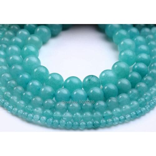 Wholesale Natural Blue Jades Beads Stone Loose Beads for Jewelry Making 4-12mm Necklace Bracelet DIY