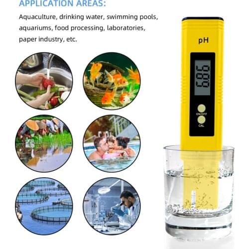 PH Meter 0.01 PH High Precision Water Quality Tester with 0-14 Measurement Range, Suitable for Aquarium, Swimming Pool