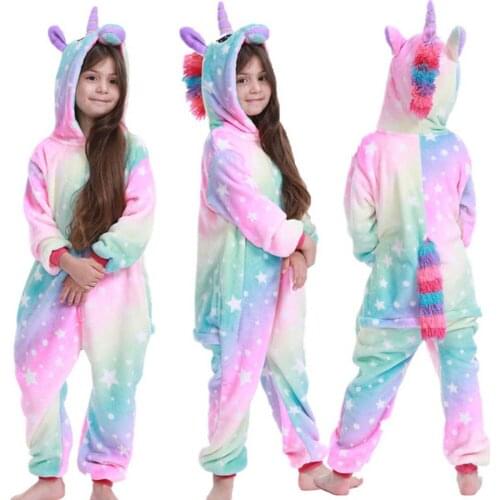 Pajamas Unicorn Children Onesie Baby Girls Sleepwear Kids Animal Cartoon Jumpsuit Boys Nightwear Winter