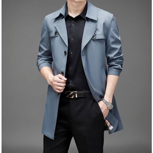 Мужские длинные тренчи QUANBO China At AliExpress