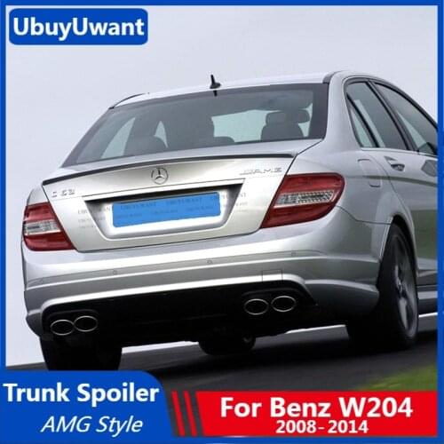 UBUYUWANT Spoiler Wing for Mercedes Benz W204 C180 C200 C260 2008-2014 ABS Plastic Tail Wing Trunk Decoration Spoiler for Cars