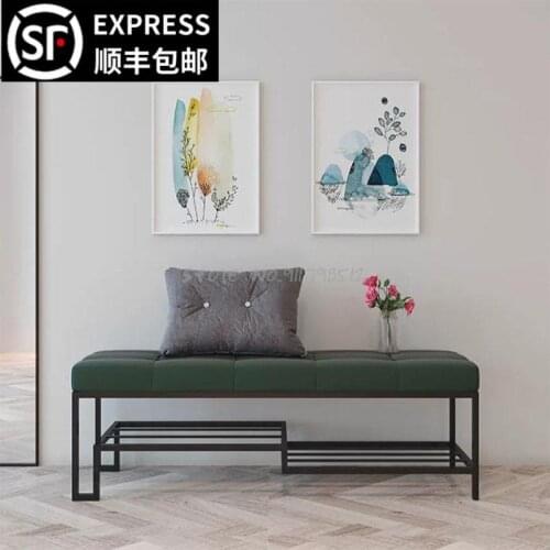 Shoe changing stool at the door Nordic household long creative stools, light luxury, sitting shoe rack, shoe cabinet, bed end st