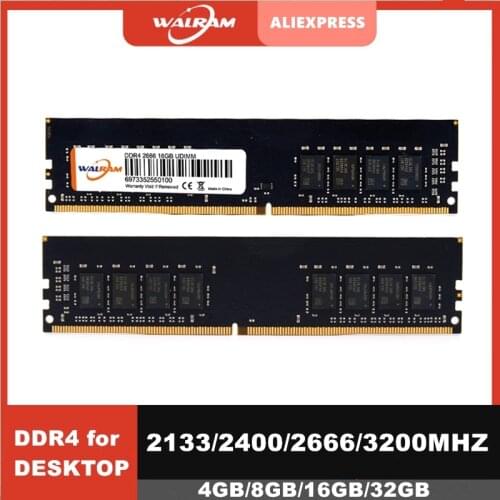 WALRAM ddr4 ram DDR4 RAM 4GB 8GB 16GB 32GB Stick 3200 2400 2666MHz 288 PIN PC4 Desktop Universal Memory 17000 19200 2666V 1.2V