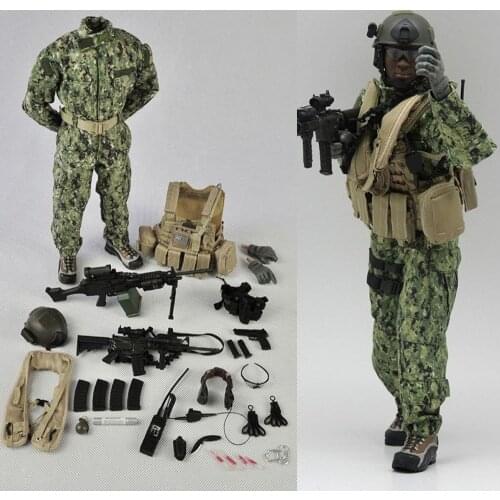1/6 Scale 1032 American Soldier Camouflage Marines Men Arms Male War Suit Clothes Clothing Set for 12" Action Figure Male Body