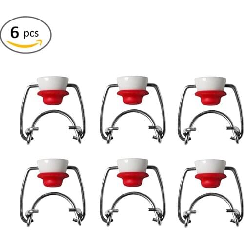 High quality 2/6 PCS Cap Flip Top Stopper Transparent Beverage Round Fruit Wine Juice Bottle Replacement Swing Top Caps