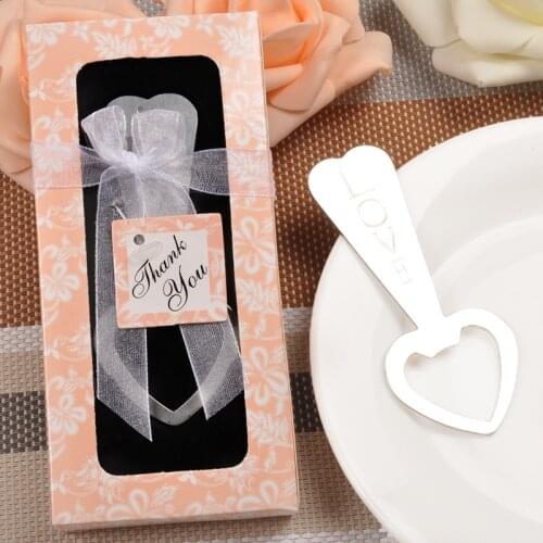 200pcs LOVE Bottle Opener Key Wine Opener Heart Shape Beer Bottle Opener Wedding Favor Gift With Pink Box WA1854
