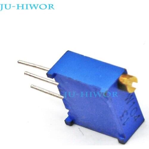 50pcs/lot) 3296 104 100K potentiometer 3296W Trimming Potentiometer Variable Resistor