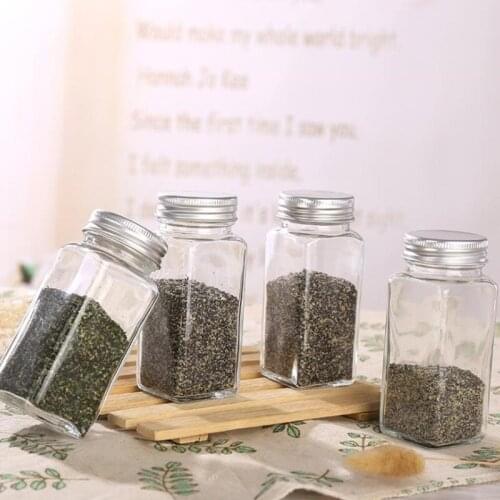 50pcs Barbecue Kitchen Glass Cruet Condiment Bottles Seasoning Cans Pepper Shakers Salt Shaker Jar Container Supply NO149