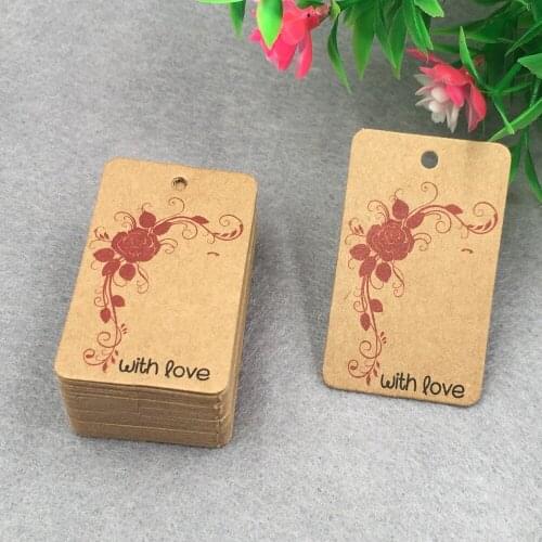 600pcs/lot Handmade" Kraft Gift tags Party Wedding Message Gift Tag Hang Tag,Craft Cards Label