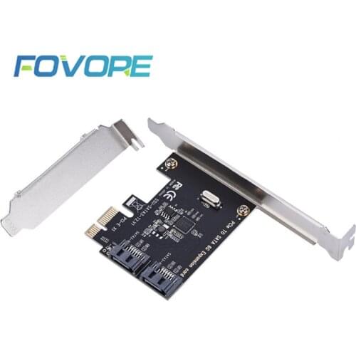 SATA PCIe card Adapter PCI-E PCI Express to SATA 3.0 Extension Card SATA PCI-e card 2-Port SATA III 6Gbps Adapter with Bracket