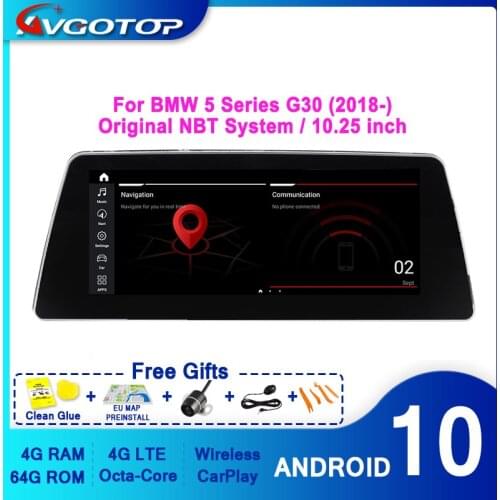 AVGOTOP Android 10 Car Radio For BMW 5 Series G30 (2018-) EVO System Wifi Multimedia Audio System