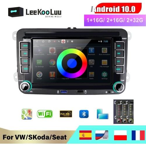 LeeKooLuu Car Multimedia player 2 Din Car Radio Android For VW/Golf/Polo/Tiguan/Passat/b7/b6/SEAT/leon/Skoda/Octavia GPS Stereo