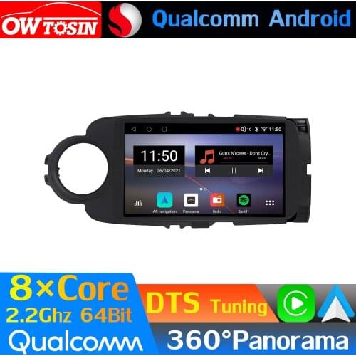 Qualcomm 8Core Android Car Multimedia For Toyota Yaris Vitz P130 2012-2017 360 Panoramic Radio GPS CarPlay Head Unit HDMI WIFI
