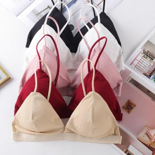 DeRuiLaDy Seamless Soft Bras for Women Underwear Thin Strap Wireless Push Up Bra Backless Comfort Bralette Top Sexy Lingerie