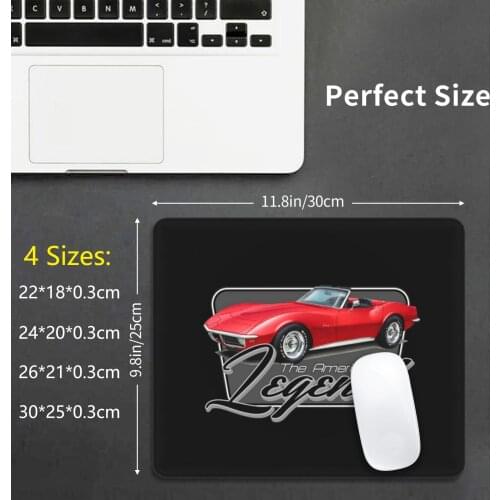 American Legend Stingray Red Mouse Pad DIY Print American Legend Stingray Corvette Red Classic Muscle