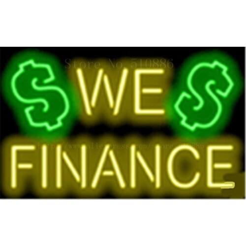 We Finance Businese Tube Neon sign Beer Club Handcrafted Automotive signs Shop Store Business Signboard Signage 17"x14"