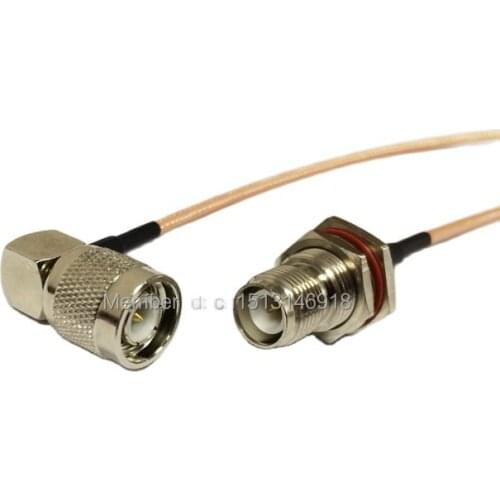 New TNC Male Plug Right Angle Switch RP-TNC Female Jack jumper cable RG316 Wholesale Fast Ship 15CM 6"