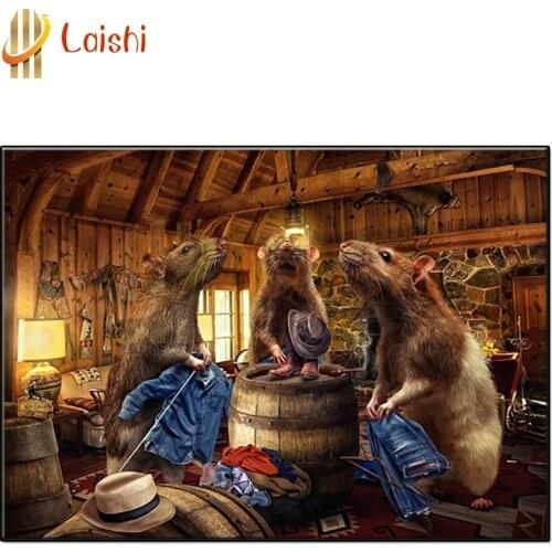 Full square diamond painting Creative picture, mouse, jeans, room full diamond embroidery 5D rhinestone mosaic diamond inlaid