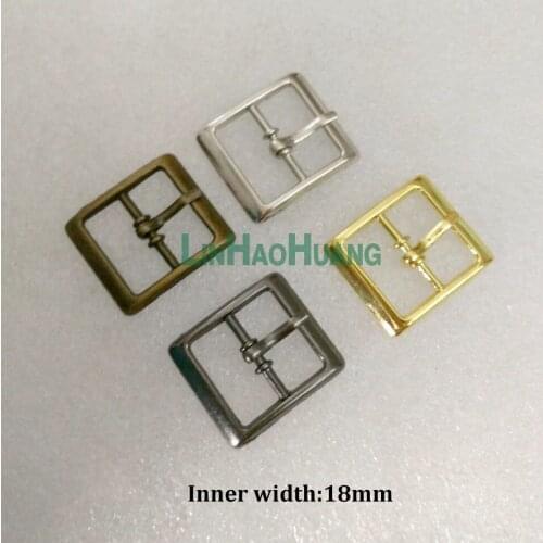 50 pcs/lot metal alloy 18mm shoe buckle with pin alloy belt buckle silver/black/bronze/light gold free shipping Ding2017112801