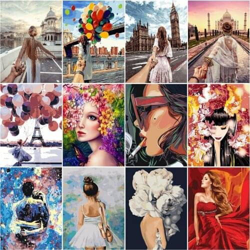 Painting By Numbers Girl Oil Painting Portrait Pictures By Number Paint By Numbers For Adults Home Decor