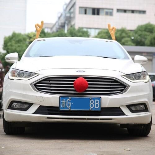 Christmas Santas Car Decoration Antlers Buckhorn 3pcs Set Christmas Decorations for Home Car Xams Decoration for New Year Gifts